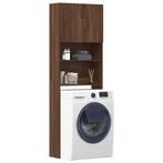vidaXL Wasmachinekast 64x24x190 cm bewerkt hout bruin, Verzenden, Nieuw