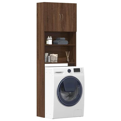 vidaXL Wasmachinekast 64x24x190 cm bewerkt hout bruin, Elektronische apparatuur, Wasmachines, Nieuw, Verzenden