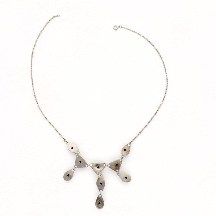 Zonder Minimumprijs - Halsketting Zilver - Granaat, Handtassen en Accessoires, Kettingen