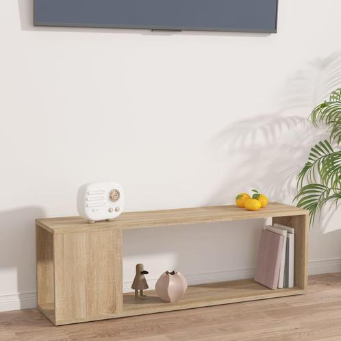 vidaXL Tv-meubel 100x24x32 cm bewerkt hout sonoma, Maison & Meubles, Armoires | Mobilier de télévision, Envoi