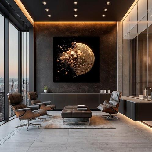 PLM-Art - Bitcoin Explosion, Antiek en Kunst, Kunst | Schilderijen | Modern