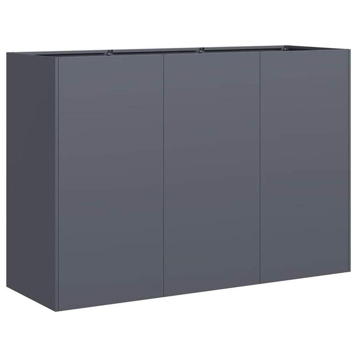 Plantenbak Staal - Antraciet - Voor Balkon/Terras | Retou..., Tuin en Terras, Bloembakken en Plantenbakken, 60 cm of meer, 100 cm of meer