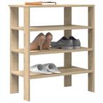 vidaXL Schoenenrek 61x32x70 cm bewerkt hout sonoma, Verzenden, Nieuw