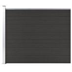vidaXL Schuttingpaneel 175x146 cm HKC zwart, Verzenden, Nieuw