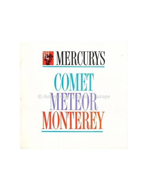 1962 MERCURY PROGRAMMA BROCHURE ENGELS, Boeken, Auto's | Folders en Tijdschriften, Ophalen of Verzenden