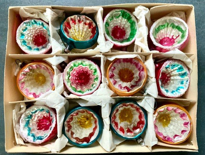 Boules de Noël Lauscha Glaswerke (12) - Verre - Lauscha, Divers, Noël