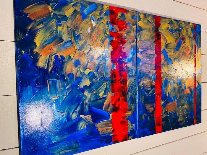 Ronan Martin - Golden leaves in Autumn - XL - NO RESERVE, Antiek en Kunst, Kunst | Schilderijen | Modern