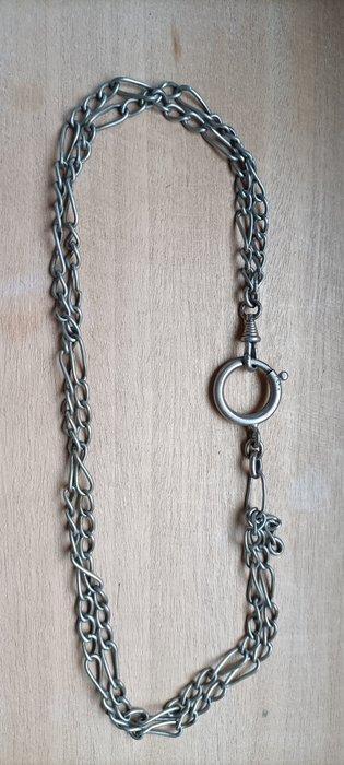 Zonder Minimumprijs - Horloge halsketting Zilver - Catene, Handtassen en Accessoires, Antieke sieraden
