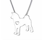 Fako Bijoux® - Ketting - Hond - Keeshond - Zilverkleurig, Verzenden