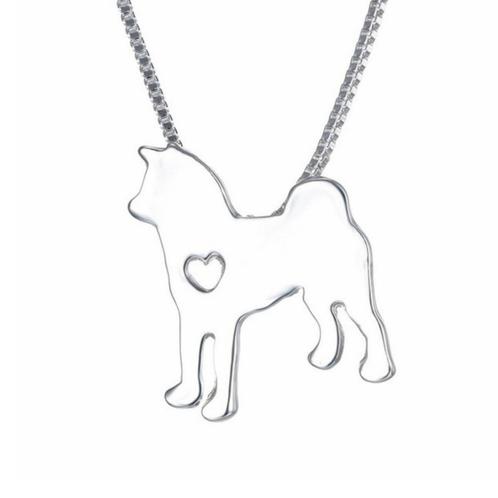 Fako Bijoux® - Ketting - Hond - Keeshond - Zilverkleurig, Handtassen en Accessoires, Kettingen, Verzenden