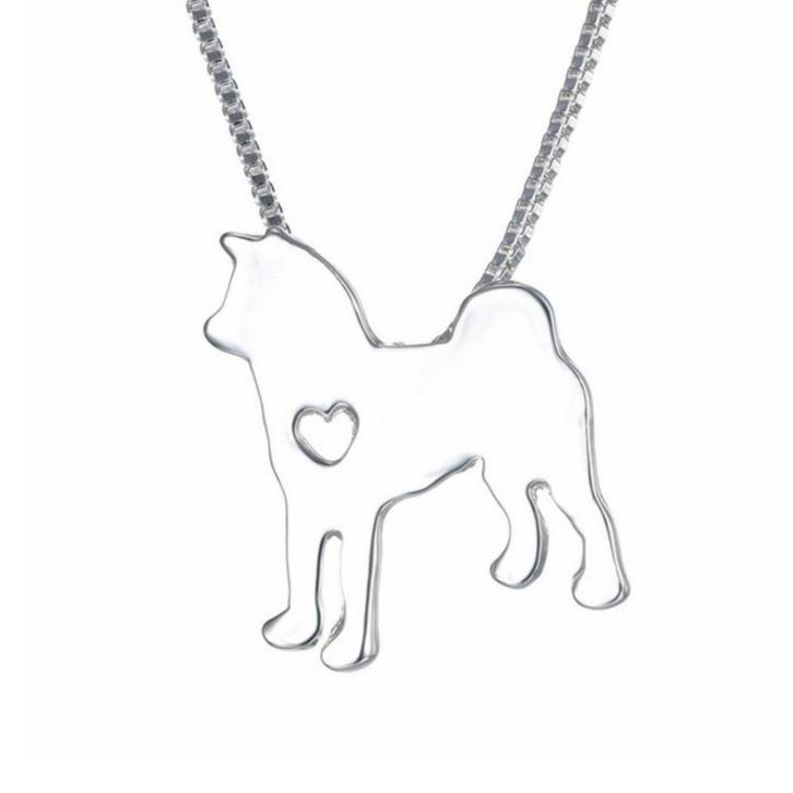 Fako Bijoux® - Ketting - Hond - Keeshond - Zilverkleurig, Handtassen en Accessoires, Kettingen, Verzenden