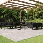 vidaXL 10-delige Loungeset met kussens aluminium, Tuin en Terras, Verzenden, Nieuw, Loungeset