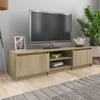 vidaXL Tv-meubel 140x40x35,5 cm bewerkt hout sonoma, Huis en Inrichting, Kasten |Televisiemeubels, Nieuw, Verzenden