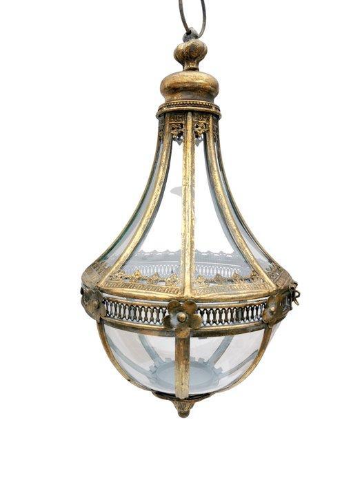 Lantaarn - Glas, Messing, Huis en Inrichting, Overige Huis en Inrichting