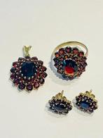 Zonder Minimumprijs - 3-delige sieradenset - 8 karaat Geel, Handtassen en Accessoires, Antieke sieraden