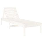 Houten Ligbed Wit | Tweede Kansje | Verstelbaar, Tuin en Terras, Verzenden, Nieuw, Hout, Verstelbaar