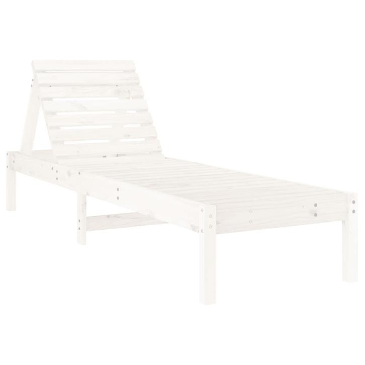 Houten Ligbed Wit | Tweede Kansje | Verstelbaar, Tuin en Terras, Ligbedden, Verstelbaar, Nieuw, Hout, Verzenden