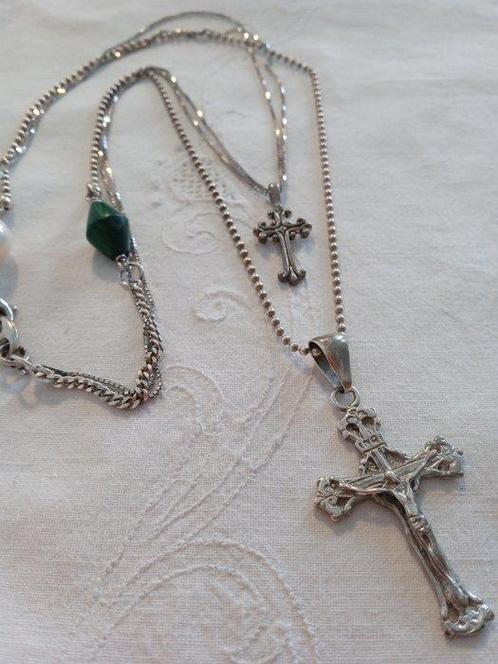 Zonder Minimumprijs - Halsketting Zilver Parel, Handtassen en Accessoires, Kettingen