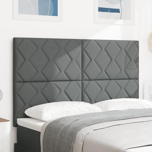 vidaXL LED Hoofdbord met Diamantblok Ontwerp - Donkergrijs -, Huis en Inrichting, Slaapkamer | Bedden, Nieuw, Verzenden