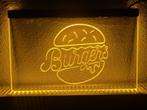 Burger burgers neon bord lamp LED  verlichting reclame licht, Huis en Inrichting, Verzenden, Nieuw