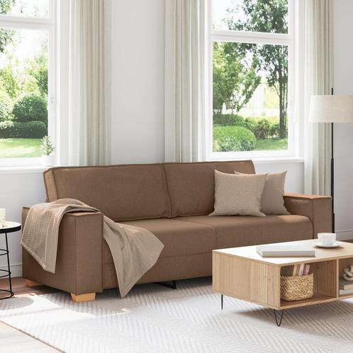vidaXL 3-zitsbank Bruin 180 cm Stof, Huis en Inrichting, Zetels | Zetels, Nieuw, Verzenden