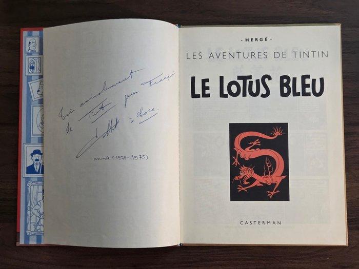Tintin - Le Lotus Bleu (B37) – + dédicace JP Talbot - 1, Livres, BD