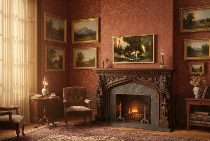 Albert Lugardon (1827-1909) - Troupeau de Vaches à lAube, Antiek en Kunst, Kunst | Schilderijen | Klassiek