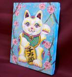 infinity artist NAO from JAPAN - Maneki Neko UME / Painted, Antiek en Kunst