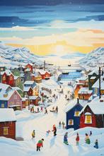 Felix van Horst - Frosted Festivities (XXL), Antiquités & Art, Art | Peinture | Moderne