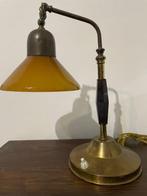 Lampe de bureau (1) - Art déco - Bakélite, Laiton, Verre, Antiquités & Art, Curiosités & Brocante