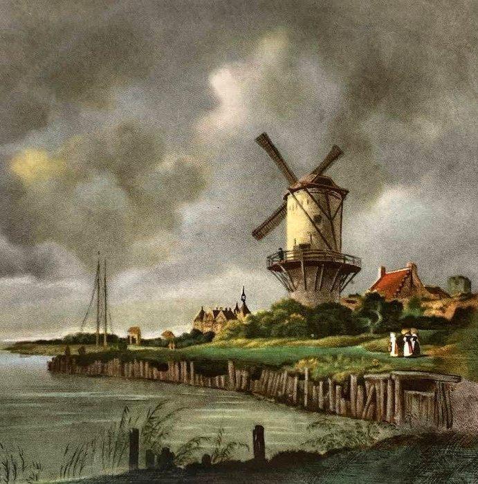 Villeroy & Boch - Presenteerblad (3) - Moulin hollandais -, Antiek en Kunst, Curiosa en Brocante