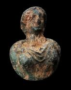 Romain antique - Buste de femme en bronze - 2ème/1er siècle, Antiek en Kunst