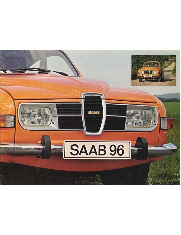 1974 SAAB 96 V4 BROCHURE ENGELS, Boeken, Auto's | Folders en Tijdschriften