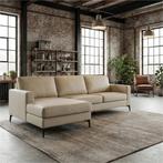 Leren hoekbank Match - 3 zits + longchair, Antiek en Kunst, Ophalen of Verzenden