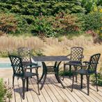 vidaXL Ensemble de bistro 5 pcs Aluminium coulé Noir, Jardin & Terrasse, Ensembles de jardin, Verzenden, Neuf