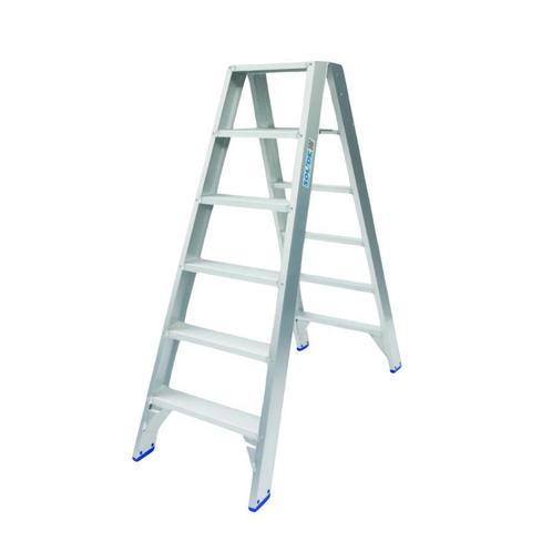 Solide dubbele trapladder 2×6 treden – 1.50m, Doe-het-zelf en Bouw, Ladders en Trappen, Trap, Nieuw, Minder dan 2 meter, Ophalen of Verzenden