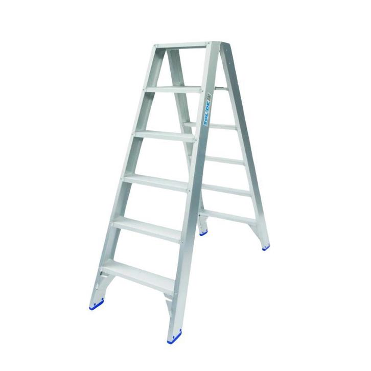 Solide dubbele trapladder 2×6 treden – 1.50m, Doe-het-zelf en Bouw, Ladders en Trappen, Trap, Nieuw, Minder dan 2 meter, Ophalen of Verzenden