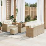 vidaXL Tuinbank Set 8 pcs Beige poly rattan, Tuin en Terras, Verzenden, Nieuw
