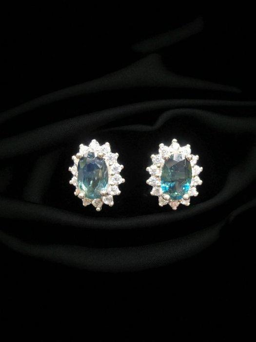 Zonder Minimumprijs - Oorstekers Zilver - 0.97ct. tw., Handtassen en Accessoires, Antieke sieraden