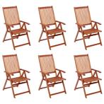 vidaXL Tuinstoelen 6 st inklapbaar massief acaciahout, Verzenden, Nieuw