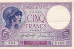 France Frankreich Pick 72 5 Francs Violet Typ 1917 02/04/..., Verzenden, België