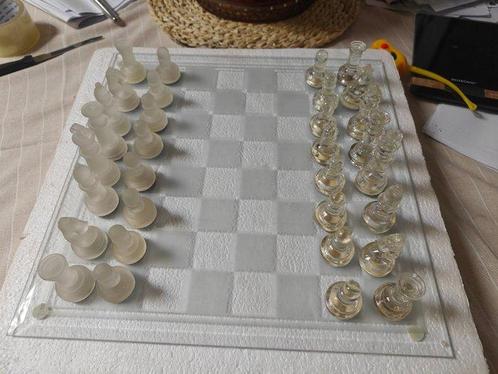 Schaakspel - glas, Antiek en Kunst, Curiosa en Brocante