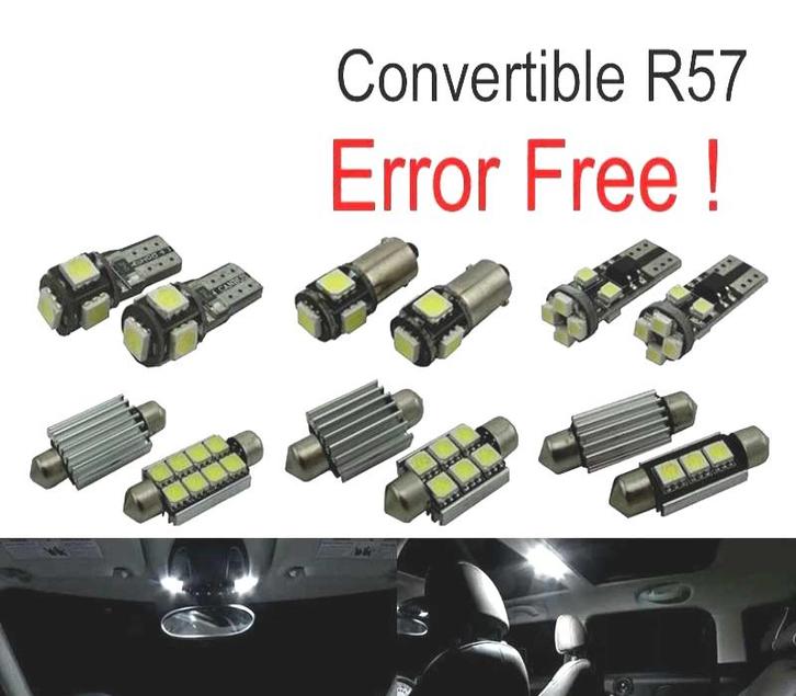 Kit 12 Ampoules Led Intérieur Pour Mini Cooper Cabrio Conver, Auto-onderdelen, Verlichting, Verzenden