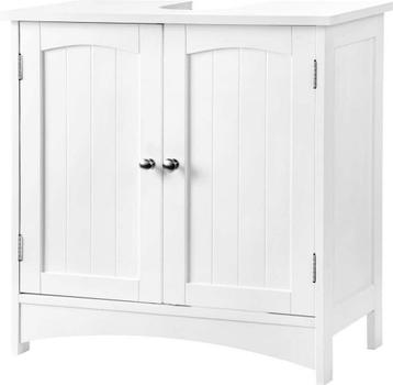 badkamermeubel--wit-hout-deuren-wastafel-onderkast, Ophalen of Verzenden