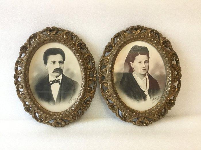 Lijst (2) - Hout - paar barokke lijsten, Antiek en Kunst, Curiosa en Brocante