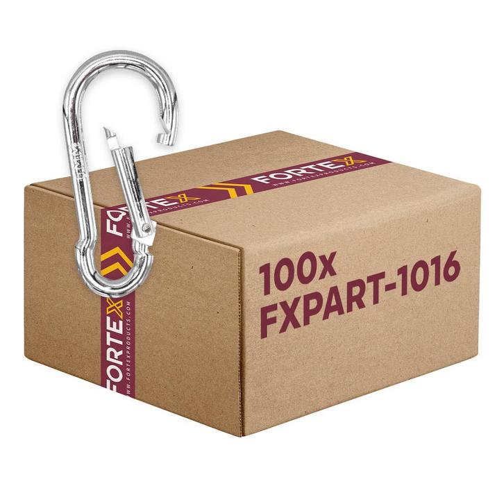 100x FORTEX Karabijnhaak 6x60mm WLL 120  kg verzinkt DIN, Muziek en Instrumenten, Licht en Laser, Verzenden