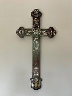 Croix avec incrustations de nacre - Empire - Bois,, Antiquités & Art