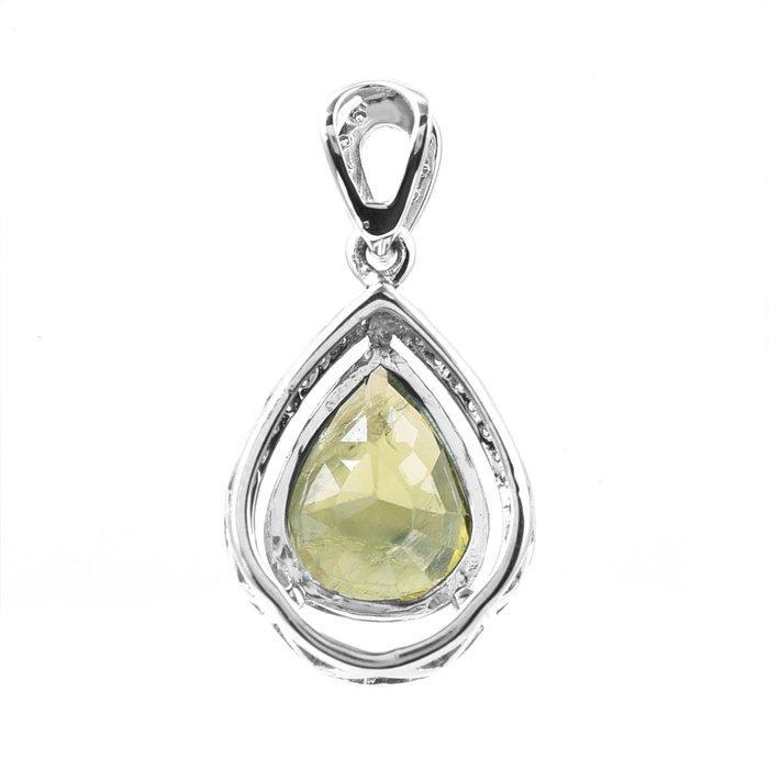 Zonder minimumprijs - Hanger Platina - 2.96ct. tw. Saffier -, Handtassen en Accessoires, Antieke sieraden