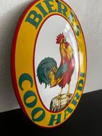 Bières Coq Hardi – enseigne émaillée – style vintage -