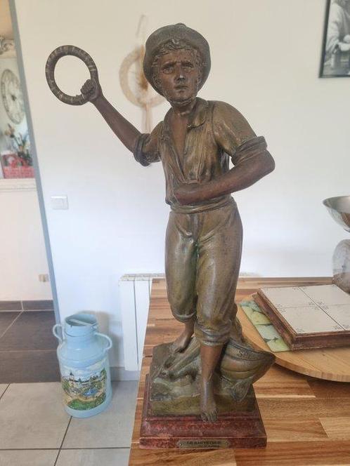 Beeld, le sauveteur - 56 cm - Legering, Antiek en Kunst, Antiek | Keramiek en Aardewerk